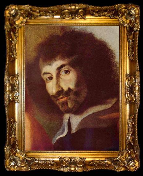 framed  Karel skreta Selbstportrat auf dem Bild des Hl. Karl Borromaus, ta009-2